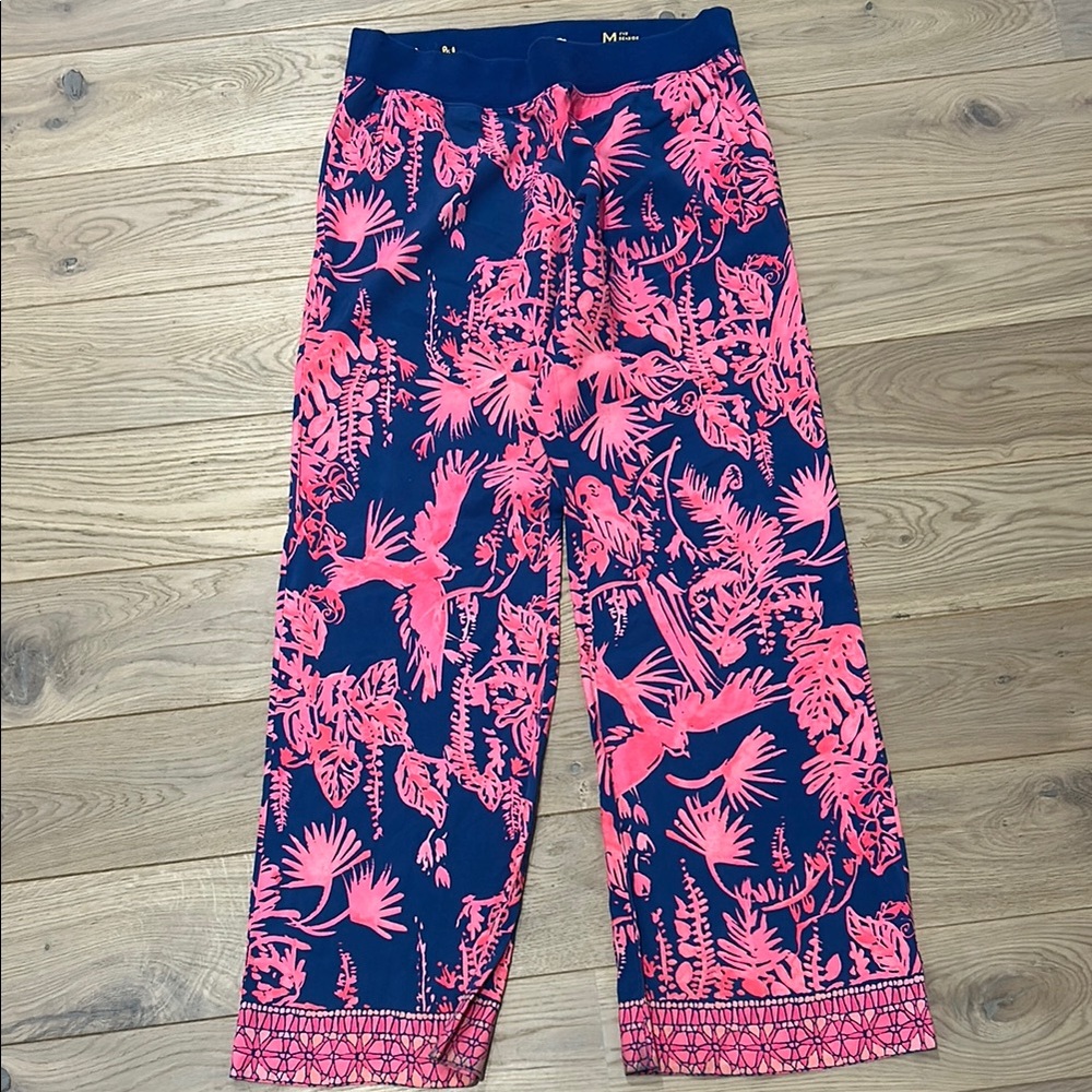 Lilly Pulitzer Pink and Blue Capri Pants